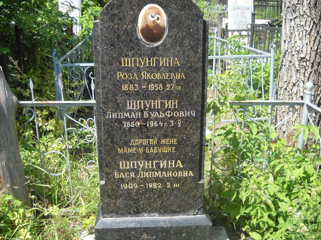 Шпунгина Роза Яковлевна, Саратов, Еврейское кладбище